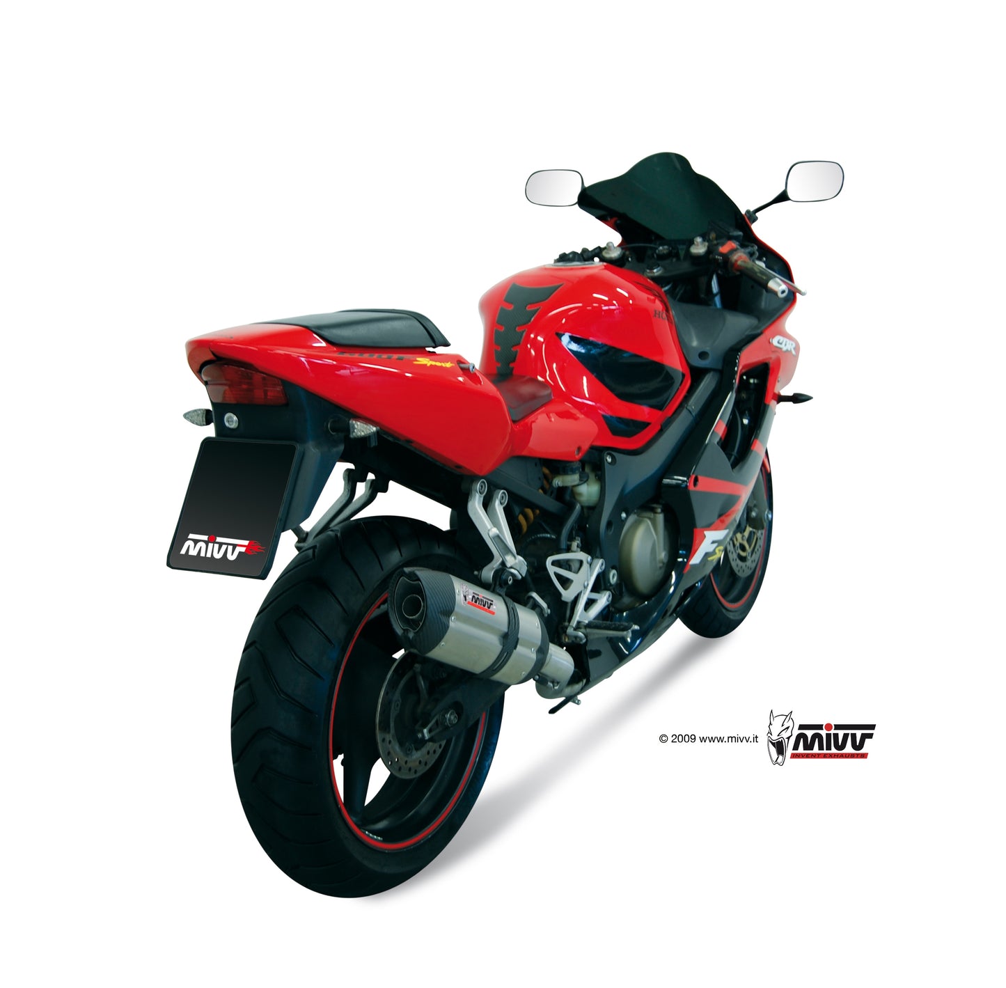 MIVV Slip-on, Suono Black, Standard Exhaust For Honda CBR 600 FS 2001-2003