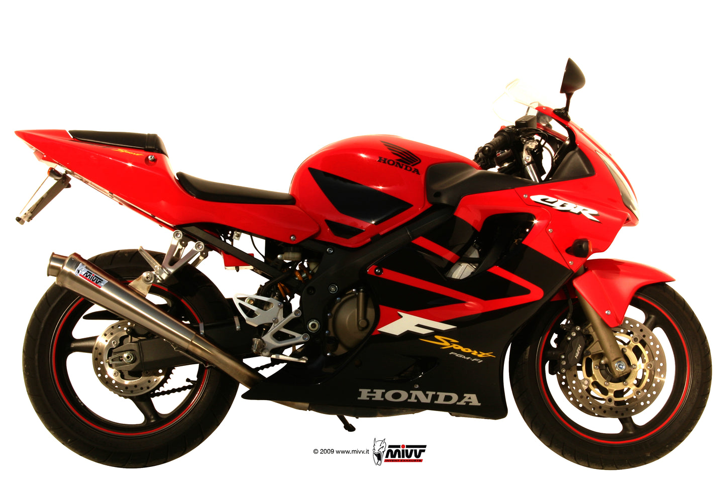 MIVV Slip-on, X-cone Stainless Steel, Standard Exhaust For Honda CBR 600 FS 2001-2003