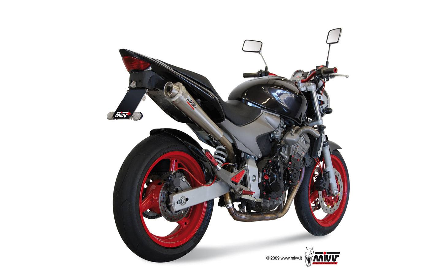 MIVV Slip-On, X-cone Stainless Steel, Standard Exhaust For Honda Hornet 600 2003-2006