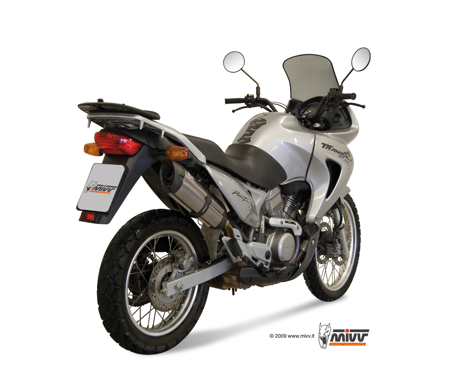 MIVV Slip-on, Suono Stainless Steel, Standard Exhaust For Honda XLV 650 TRANSALP 2000-2004