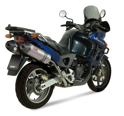 MIVV 2 Slip-on, Oval Titan, Standard Exhaust For Honda XL 1000 Varadero 2003-2011