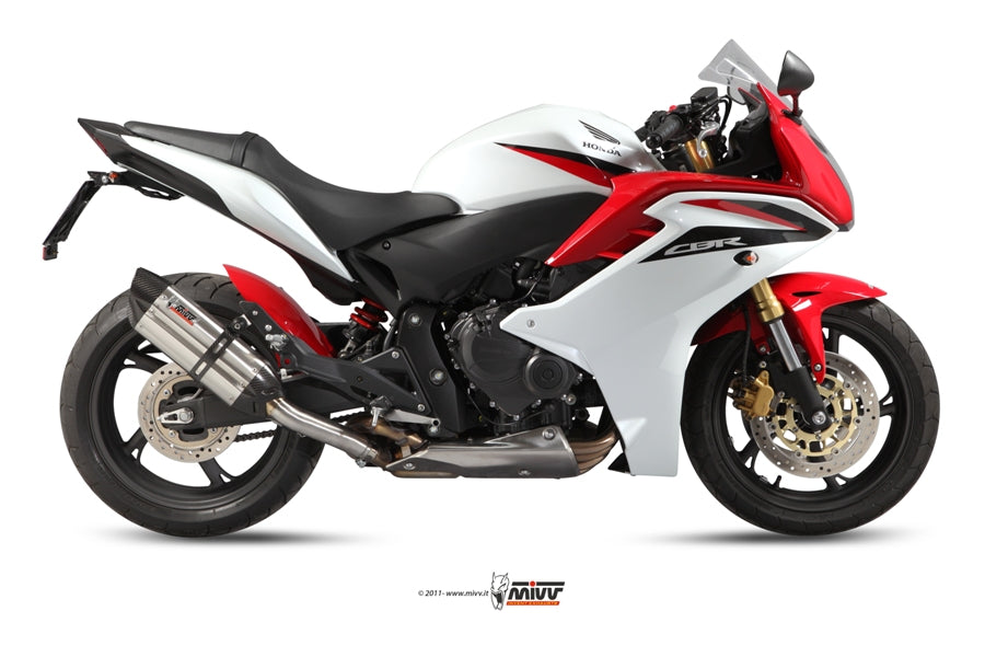 MIVV Slip-On, Suono Stainless Steel, Standard Exhaust For Honda CBR 600 F 11-13, Hornet 600 07-13