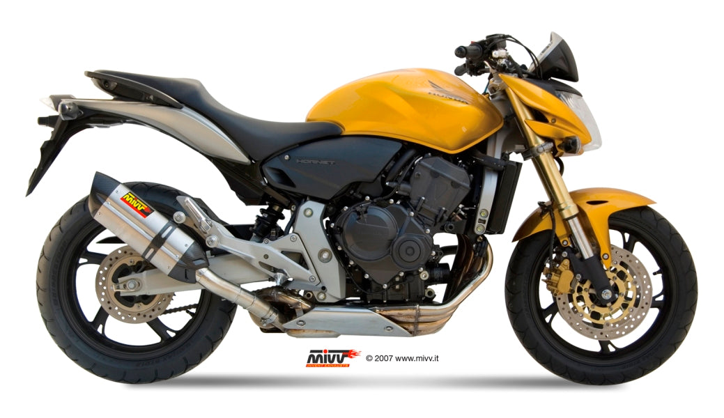MIVV Slip-On, Suono Stainless Steel, Standard Exhaust For Honda CBR 600 F 11-13, Hornet 600 07-13