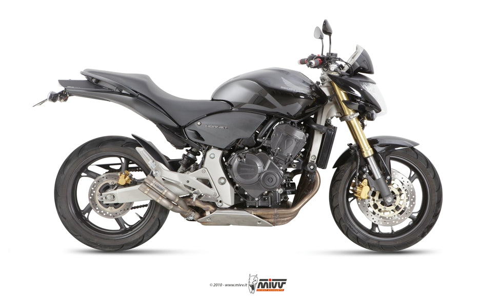 MIVV Slip-On, Double Gun Full Titanium, Standard Exhaust For Honda CBR 600 F 11-13, Hornet 600 07-13