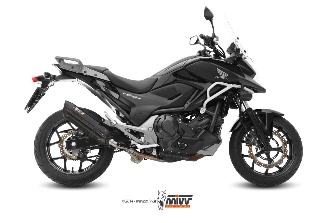 MIVV Slip-on, Suono Black, Standard Exhaust For Honda Integra 700 12-13, Integra 750 14-15, NC 700 S / X 12-14, NC 750 S / X 14-15