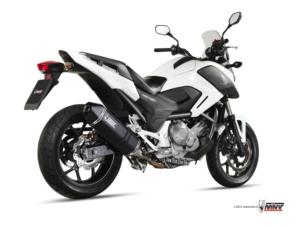 MIVV Slip-on, Speed Edge Black, Standard Exhaust For Honda Integra 700 12-13, Integra 750 14-15, NC 700 S / X 12-14, NC 750 S / X 14-15