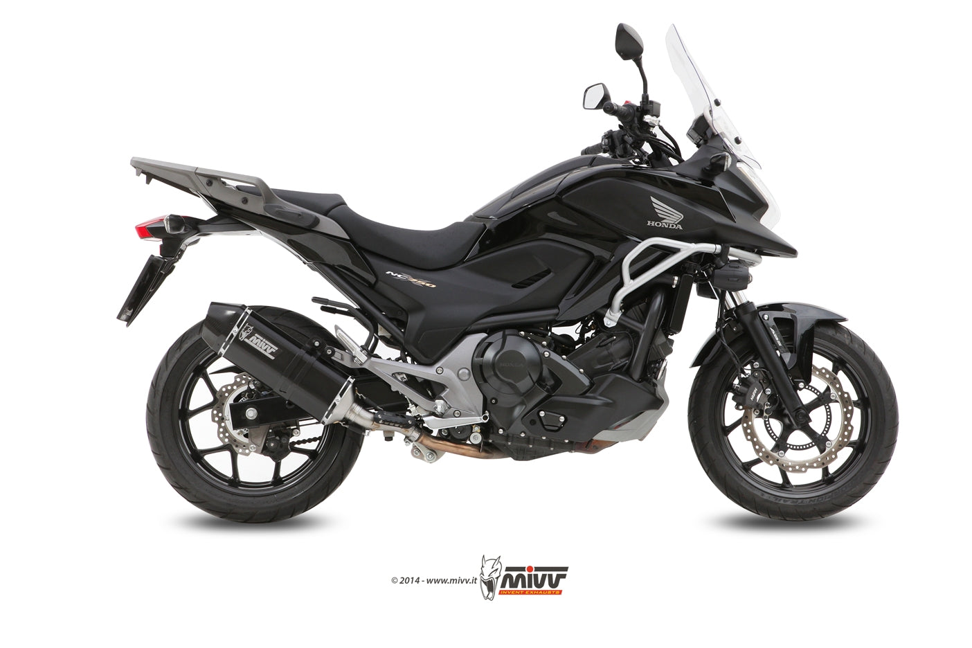 MIVV Slip-on, Speed Edge Black, Standard Exhaust For Honda Integra 700 12-13, Integra 750 14-15, NC 700 S / X 12-14, NC 750 S / X 14-15