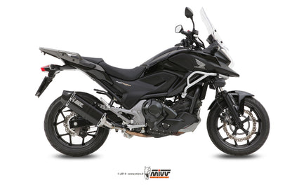 MIVV Slip-on, Speed Edge Black, Standard Exhaust For Honda Integra 700 12-13, Integra 750 14-15, NC 700 S / X 12-14, NC 750 S / X 14-15