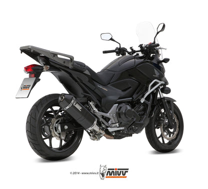 MIVV Slip-on, Speed Edge Black, Standard Exhaust For Honda Integra 700 12-13, Integra 750 14-15, NC 700 S / X 12-14, NC 750 S / X 14-15