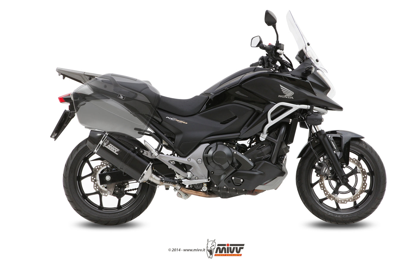 MIVV Slip-on, Speed Edge Black, Standard Exhaust For Honda Integra 700 12-13, Integra 750 14-15, NC 700 S / X 12-14, NC 750 S / X 14-15