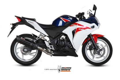 MIVV Slip-On, Suono Black, Standard Exhaust For Honda CBR 250R 2011-2014