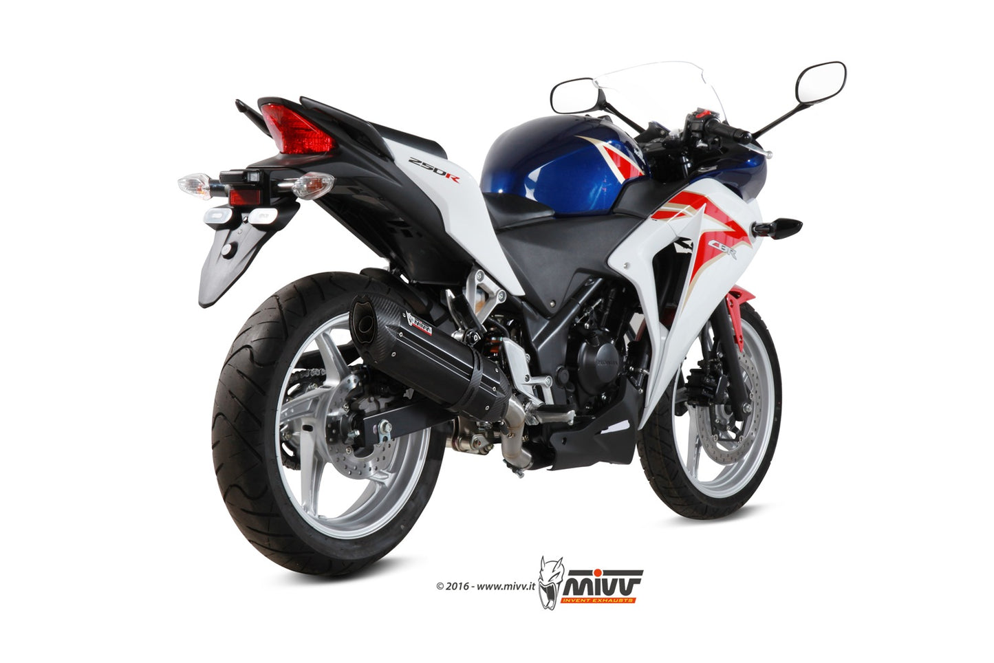 MIVV Slip-On, Suono Black, Standard Exhaust For Honda CBR 250R 2011-2014