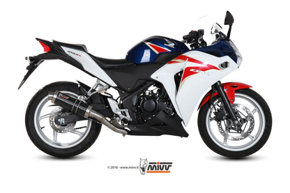 MIVV Slip-On, GP Black, Standard Exhaust For Honda CBR 250R 2011-2014