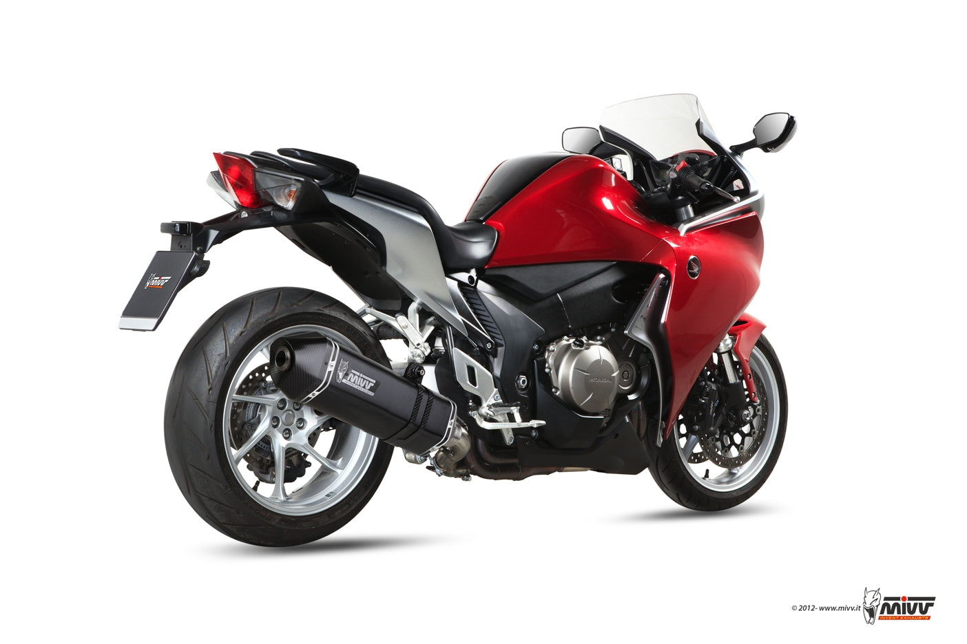 MIVV Slip-on, Speed Edge Black, Standard Exhaust For Honda VFR 1200 2010-2016