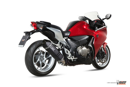 MIVV Slip-on, Speed Edge Black, Standard Exhaust For Honda VFR 1200 2010-2016