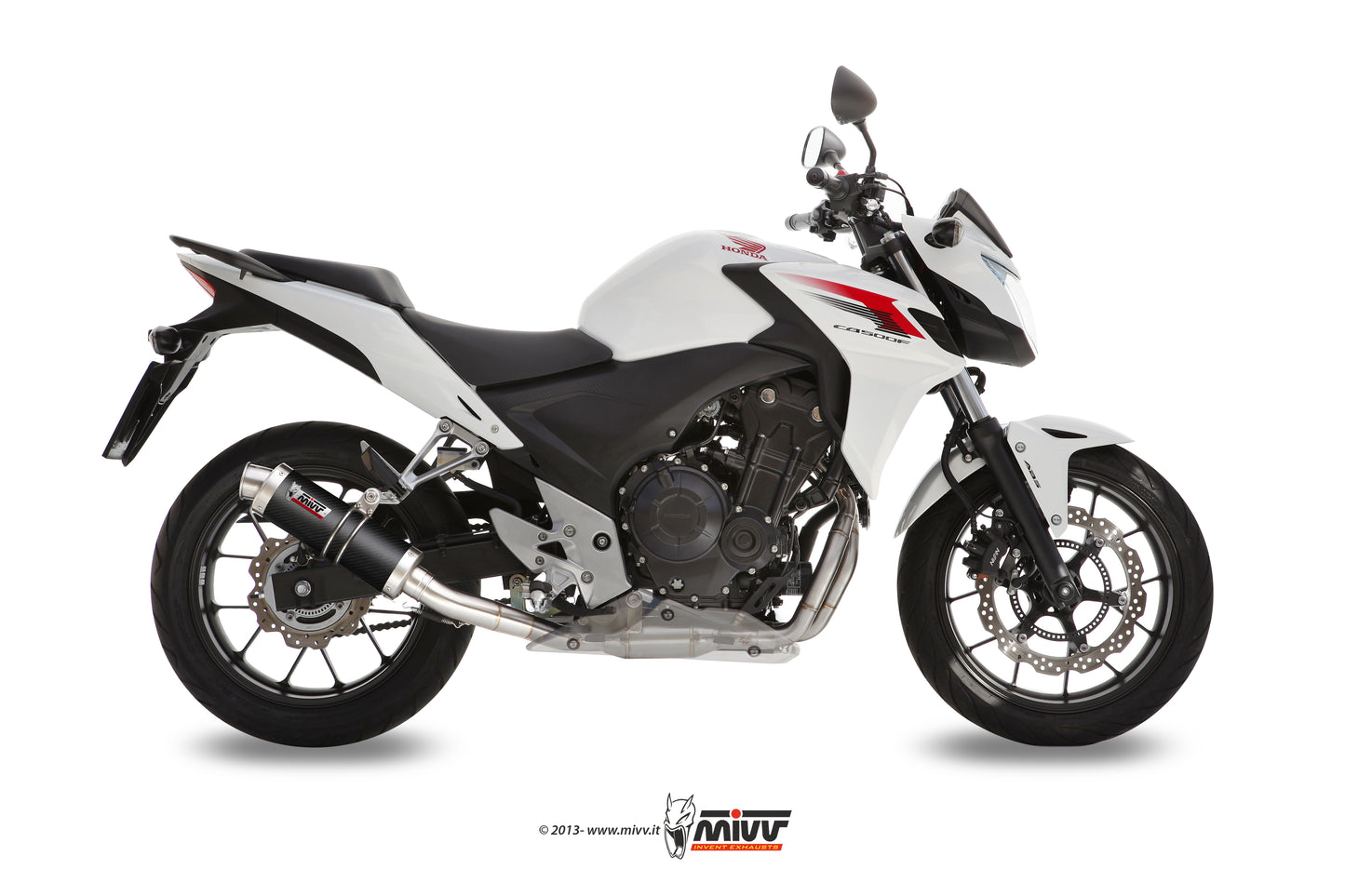 MIVV Slip-On, GP Carbon, Standard Exhaust For Honda CB 500 F / X 13-15, CBR 500 R 13-15