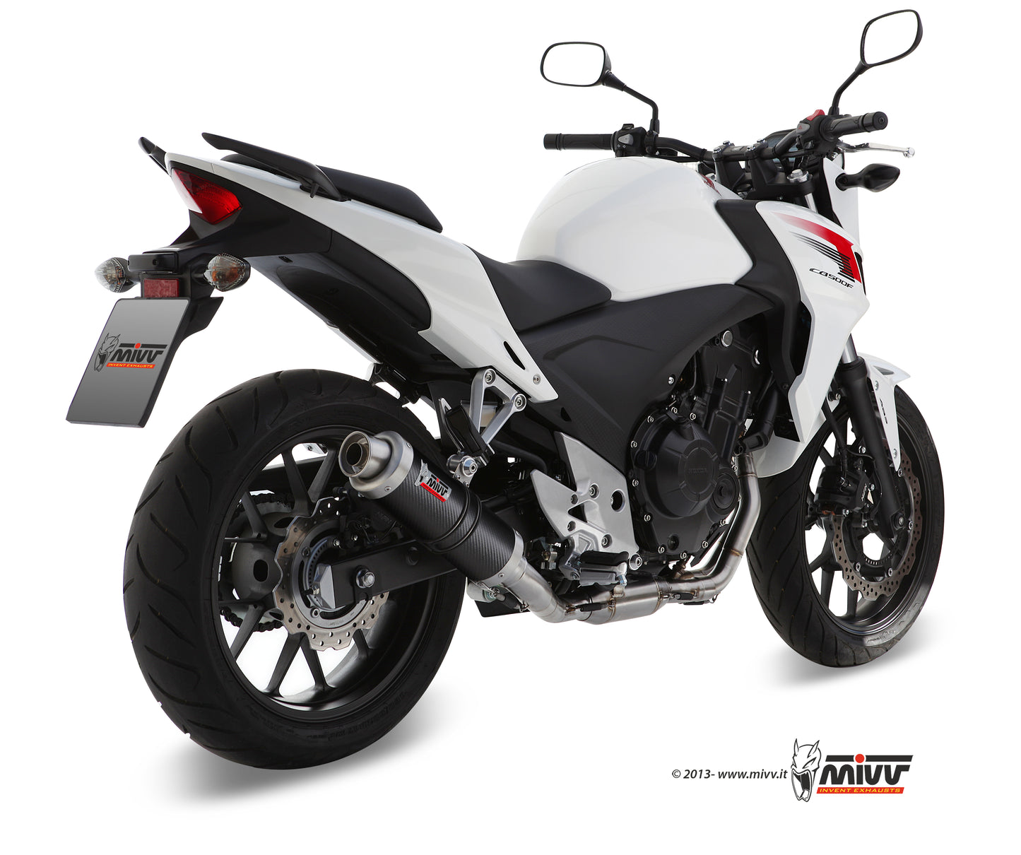 MIVV Slip-On, GP Carbon, Standard Exhaust For Honda CB 500 F / X 13-15, CBR 500 R 13-15