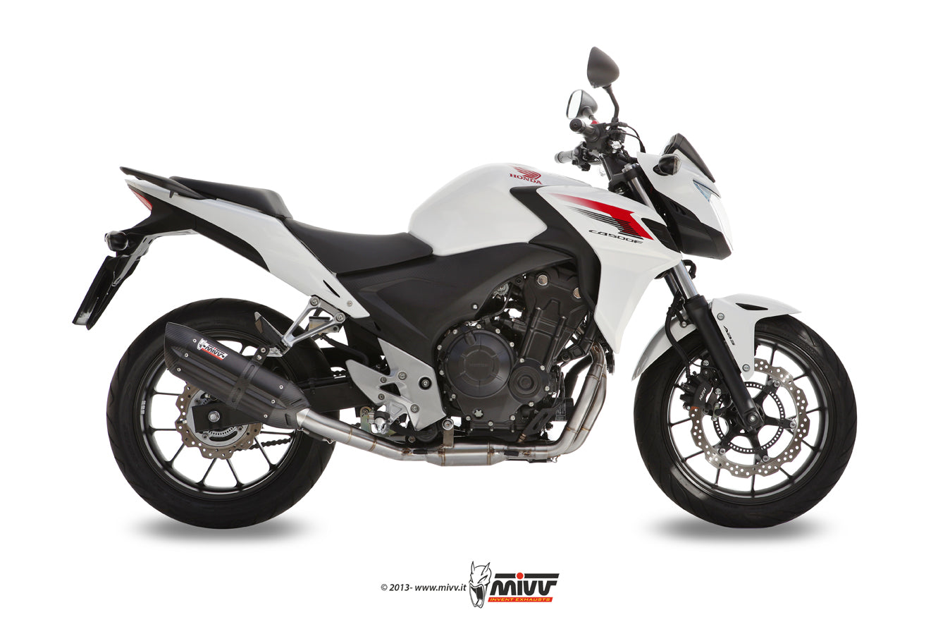 MIVV Slip-On, Suono Black, Standard Exhaust For Honda CB 500 F / X 13-15, CBR 500 R 13-15