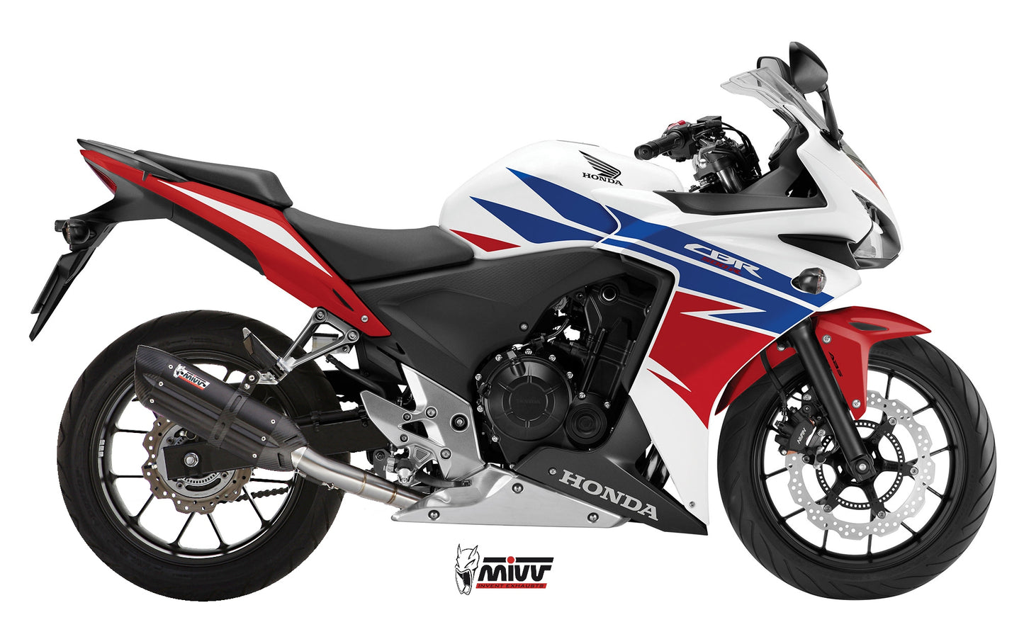 MIVV Slip-On, Suono Black, Standard Exhaust For Honda CB 500 F / X 13-15, CBR 500 R 13-15