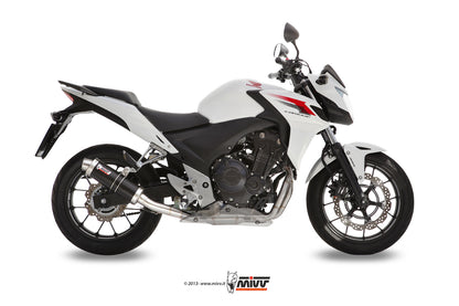 MIVV Slip-On, GP Black, Standard Exhaust For Honda CB 500 F / X 13-15, CBR 500 R 13-15