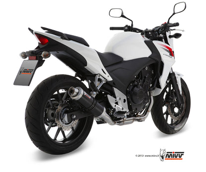 MIVV Slip-On, GP Black, Standard Exhaust For Honda CB 500 F / X 13-15, CBR 500 R 13-15