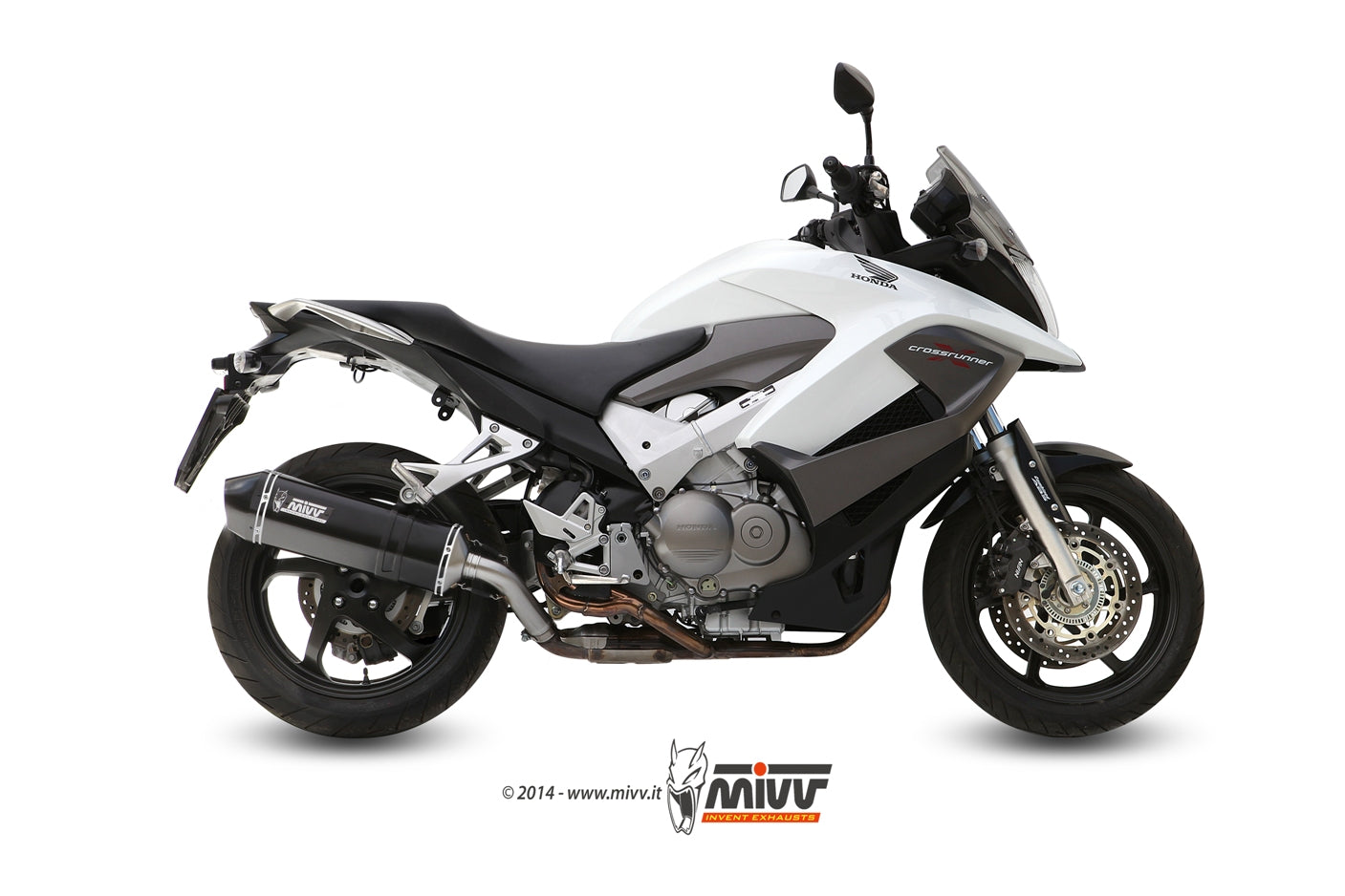 MIVV Slip-on, Speed Edge Black, Standard Exhaust For Honda Crossrunner 2011-2014