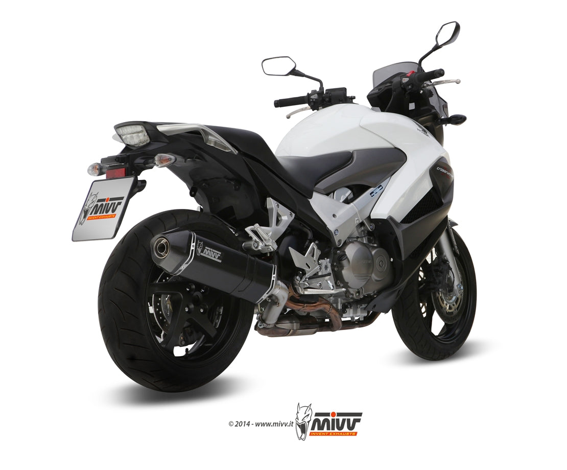 MIVV Slip-on, Speed Edge Black, Standard Exhaust For Honda Crossrunner 2011-2014