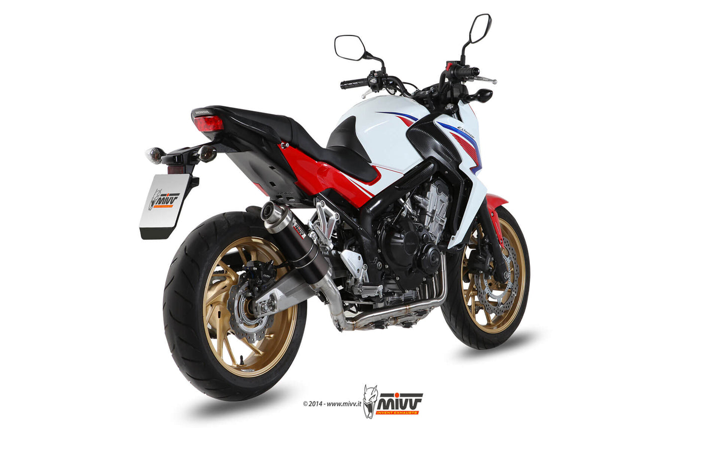 MIVV Full System 4x2x1, GP Black, Standard Exhaust For Honda CB 650 F 2014-2018
