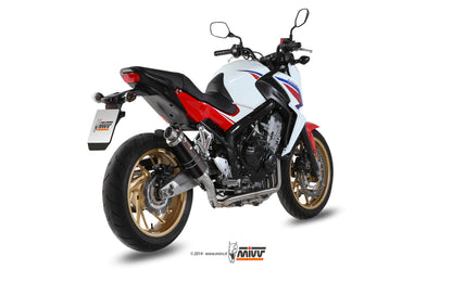 MIVV Full System 4x2x1, GP Black, Standard Exhaust For Honda CB 650 F 2014-2018