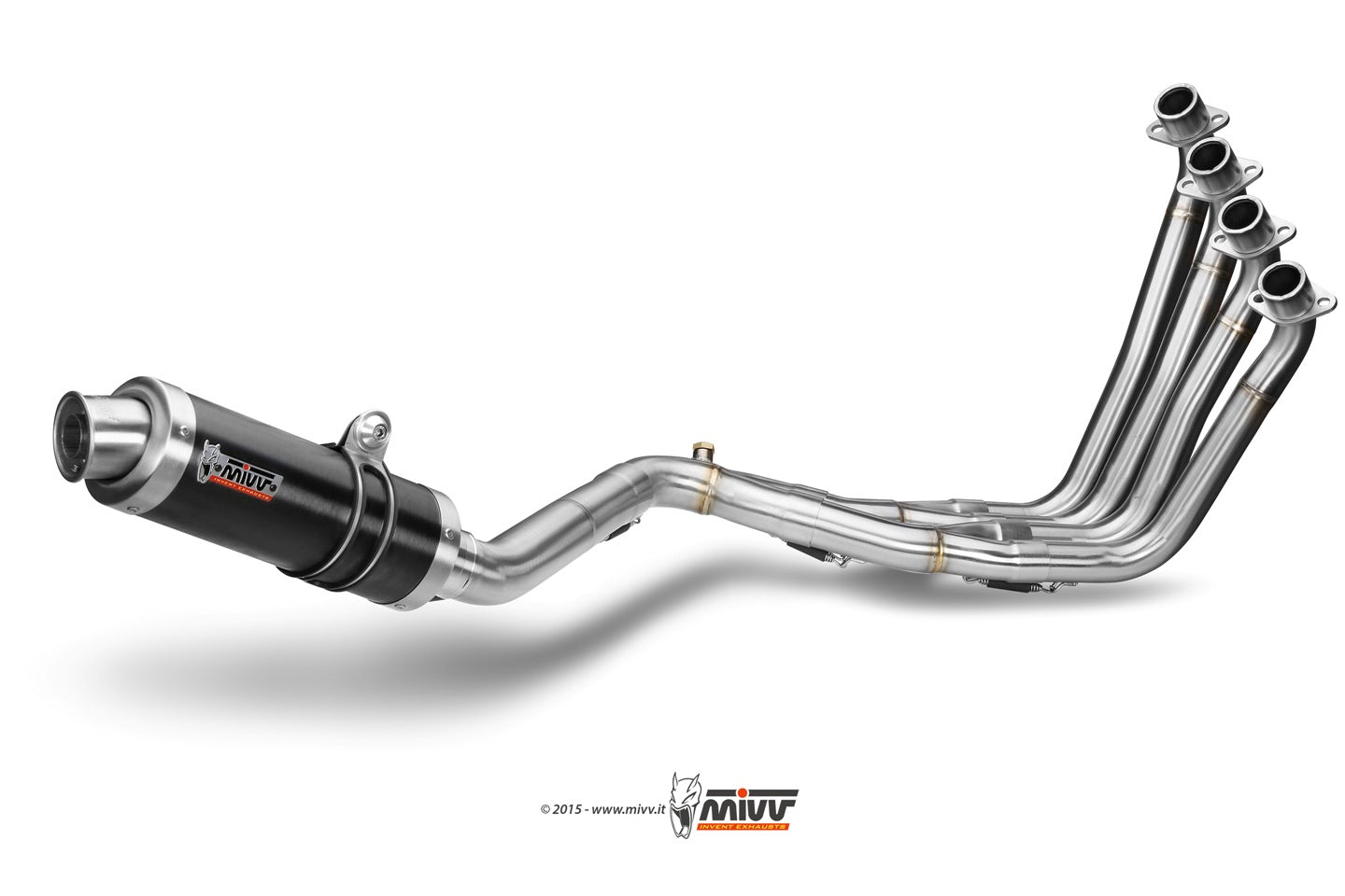 MIVV Full System 4x2x1, GP Black, Standard Exhaust For Honda CB 650 F 2014-2018