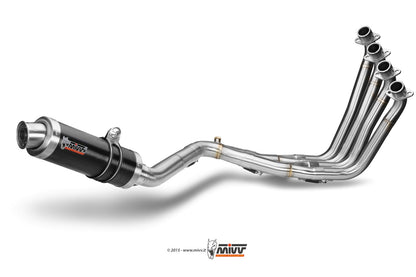 MIVV Full System 4x2x1, GP Black, Standard Exhaust For Honda CB 650 F 2014-2018
