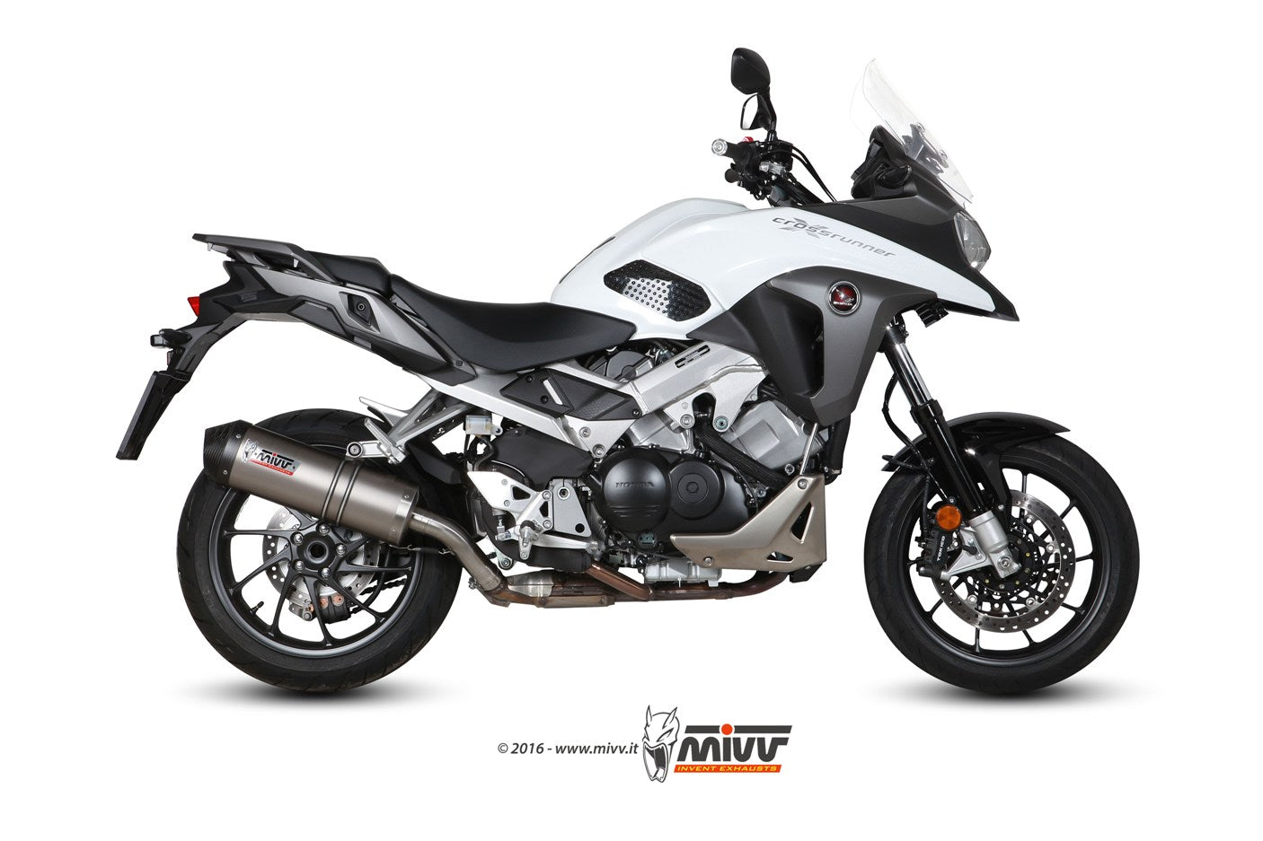 MIVV Slip-on, Oval Titan, Standard Exhaust For Honda Crossrunner 2015-2020