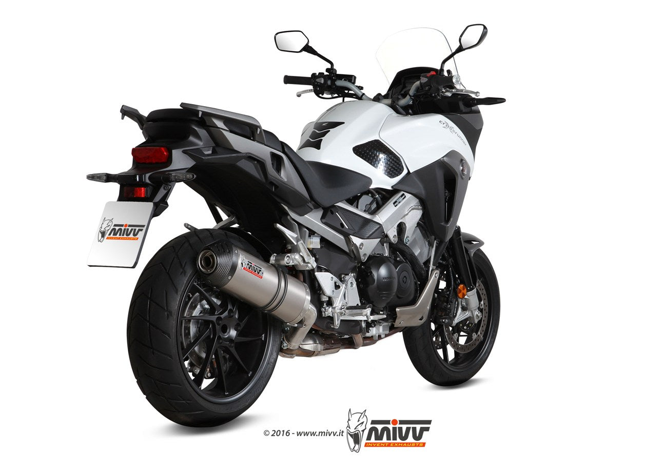 MIVV Slip-on, Oval Titan, Standard Exhaust For Honda Crossrunner 2015-2020