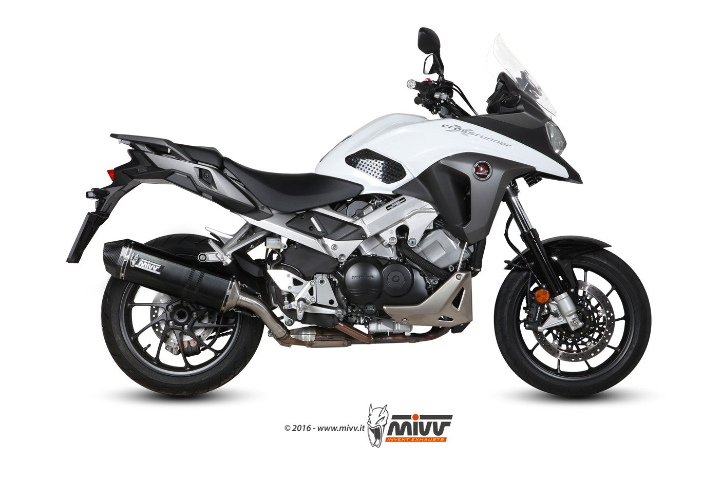 MIVV Slip-on, Speed Edge Black, Standard Exhaust For Honda Crossrunner 2015-2020
