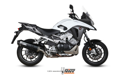 MIVV Slip-on, Speed Edge Black, Standard Exhaust For Honda Crossrunner 2015-2020