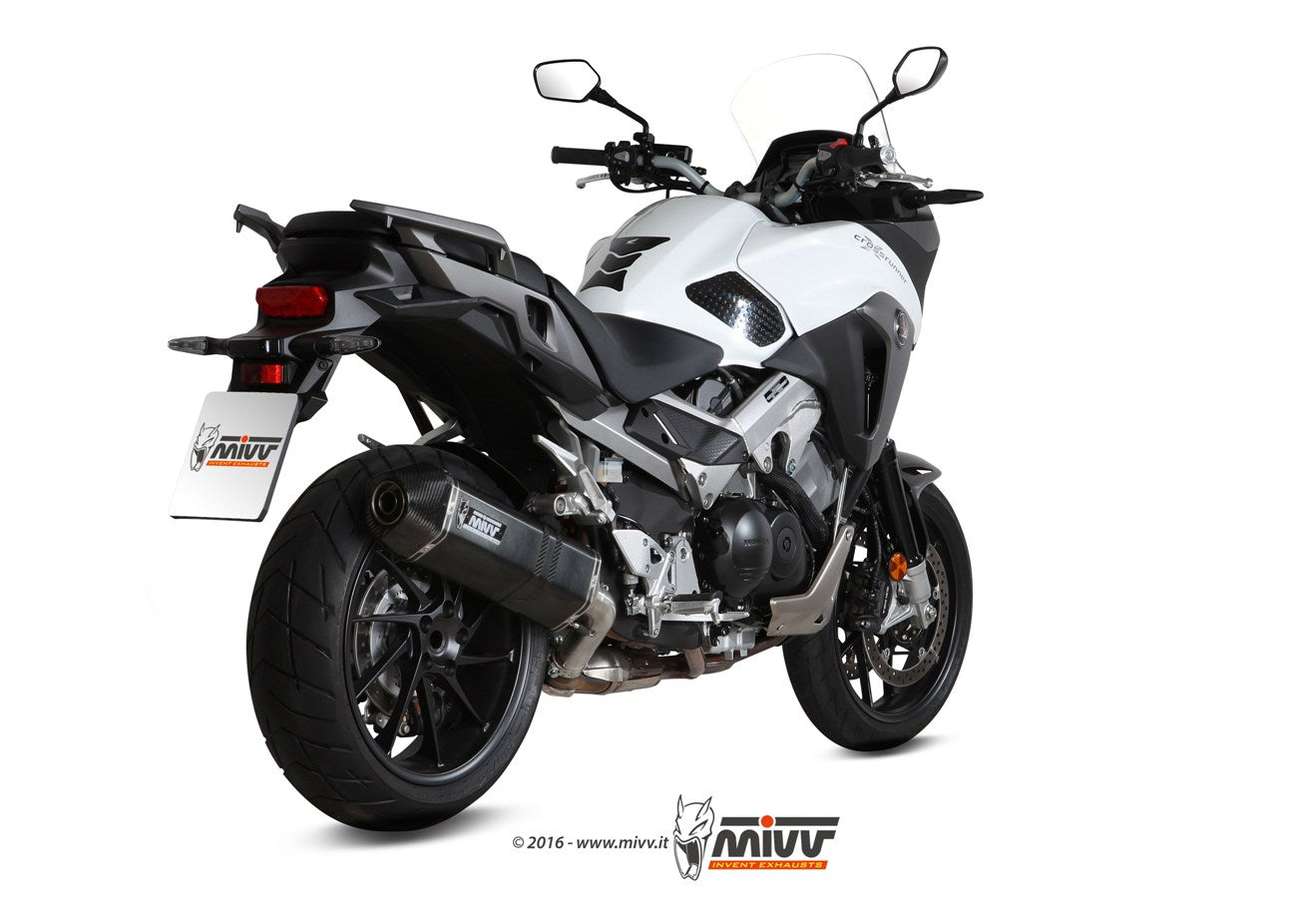 MIVV Slip-on, Speed Edge Black, Standard Exhaust For Honda Crossrunner 2015-2020
