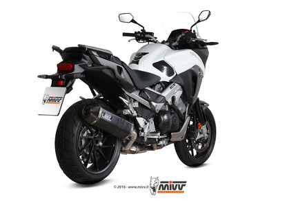MIVV Slip-on, Speed Edge Black, Standard Exhaust For Honda Crossrunner 2015-2020