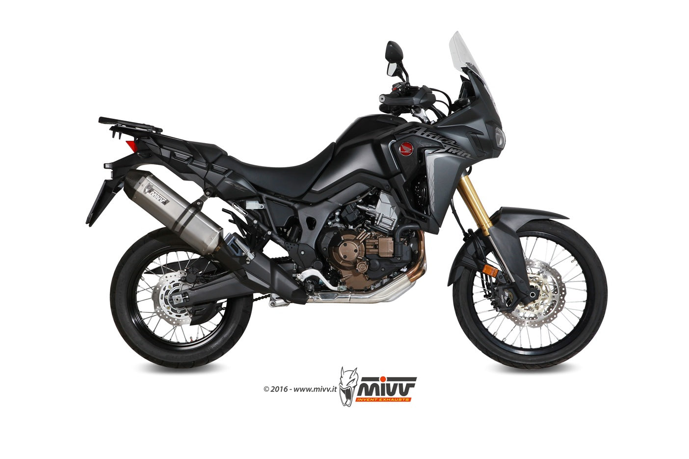 MIVV Slip-on, Speed Edge Stainless Steel, Standard Exhaust For Honda CRF 1000 L Africa Twin 2016-2019