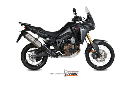MIVV Slip-on, Speed Edge Stainless Steel, Standard Exhaust For Honda CRF 1000 L Africa Twin 2016-2019