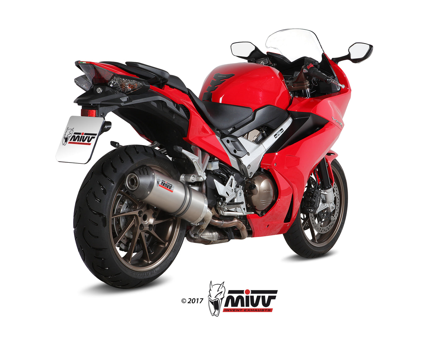 MIVV Slip-on, Oval Titan, Standard Exhaust For Honda VFR 800 F 2014-2020