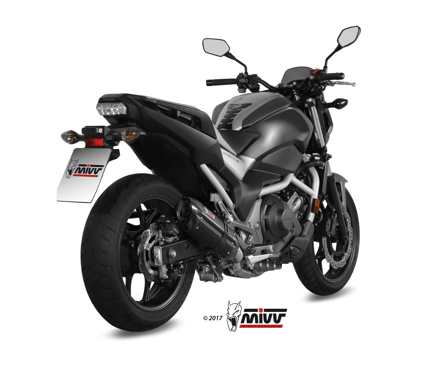 MIVV Slip-on, Suono Black, Standard Exhaust For Honda Integra 750 16-20, NC 750 S / X 16-21