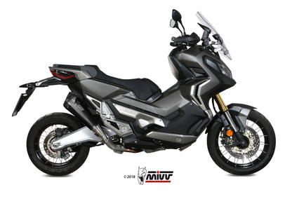 MIVV Slip-on, Delta Race Black, Standard Exhaust For Honda X-ADV 750 2017-2021