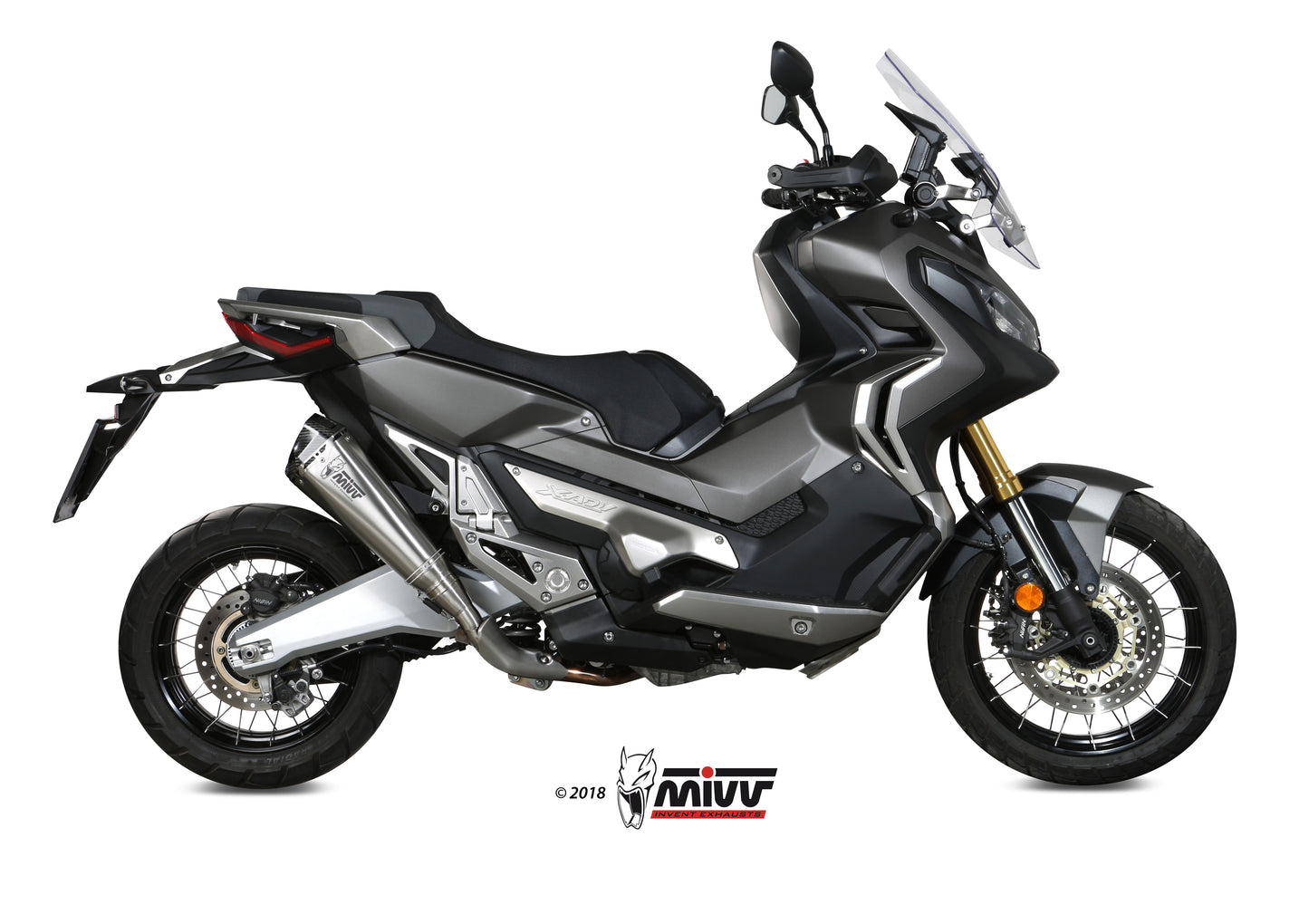 MIVV Slip-on, Delta Race Stainless Steel, Standard Exhaust For Honda X-ADV 750 2017-2021