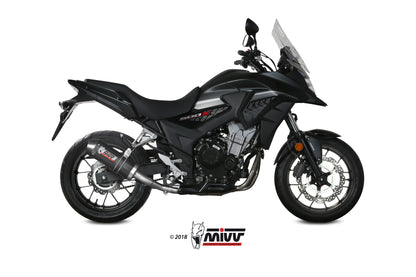 MIVV Slip-On, Oval Carbon, Standard Exhaust For Honda CB 500 X 2017-2021