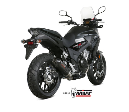 MIVV Slip-On, Oval Carbon, Standard Exhaust For Honda CB 500 X 2017-2021