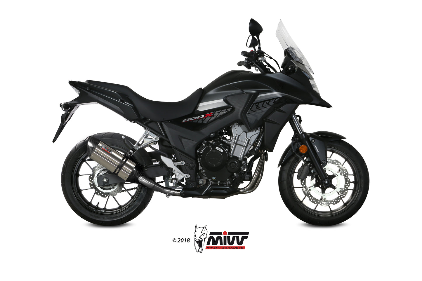 MIVV Slip-On, Suono Stainless Steel, Standard Exhaust For Honda CB 500 X 2017-2021