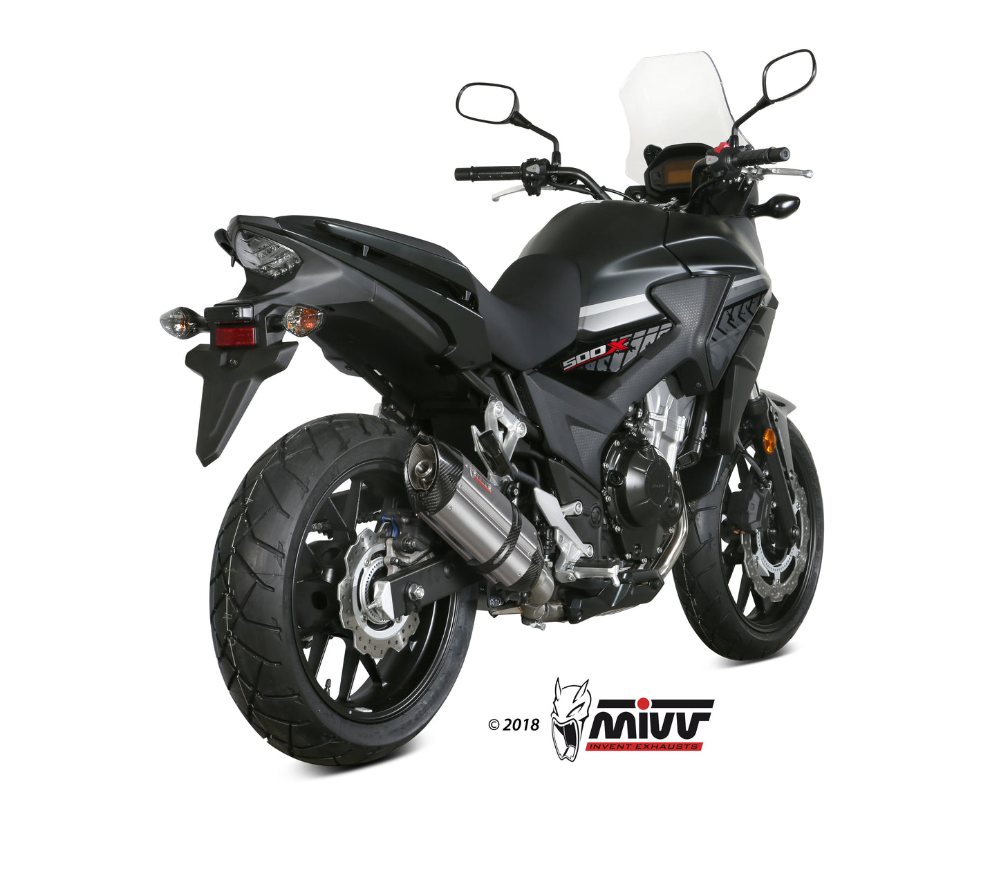MIVV Slip-On, Suono Stainless Steel, Standard Exhaust For Honda CB 500 X 2017-2021