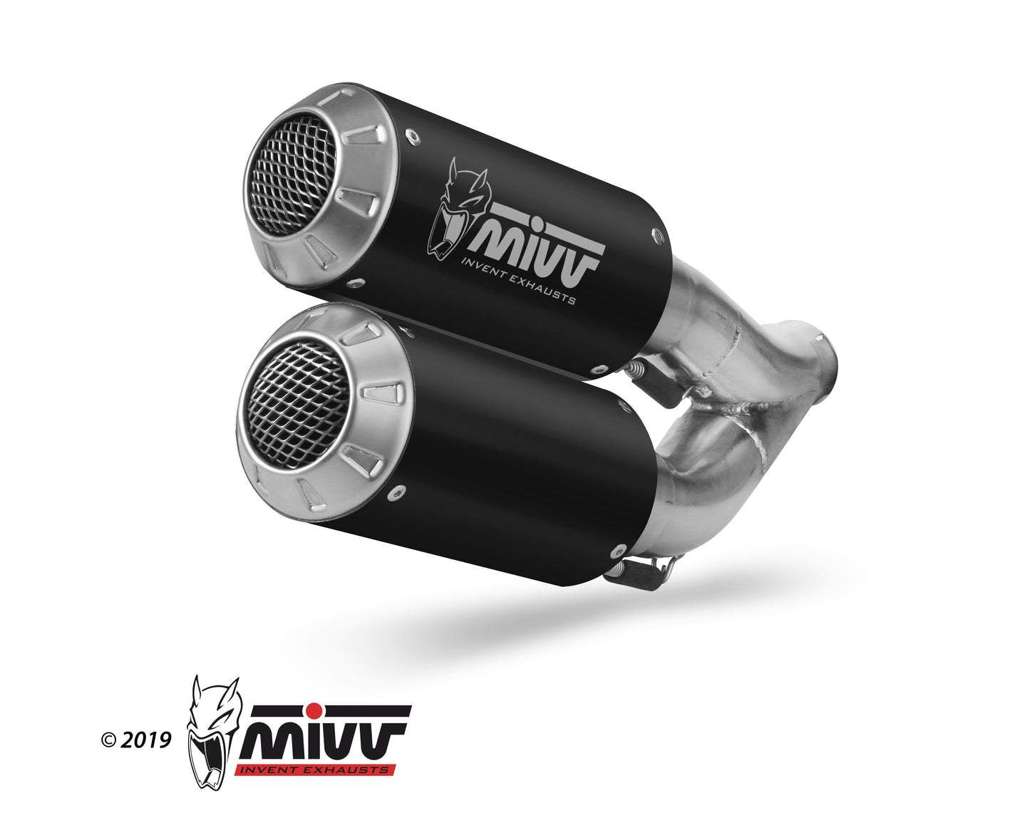 MIVV 2 Slip-on, MK3 Black, Standard Exhaust For Honda CB 1000 R 2018-2022