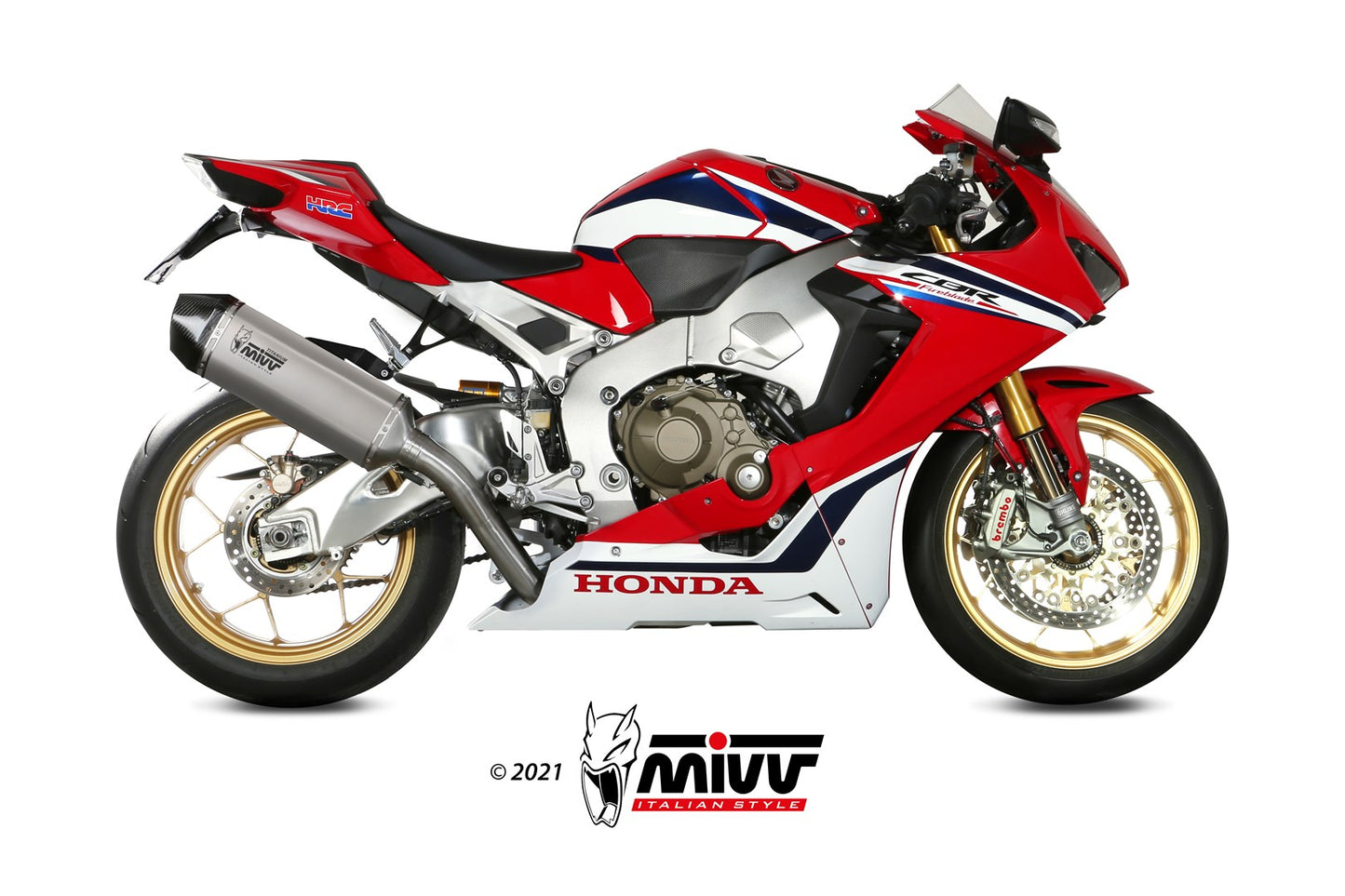 MIVV Slip-on, Speed Edge Titan, Standard Exhaust For Honda CBR1000RR 2017-2019