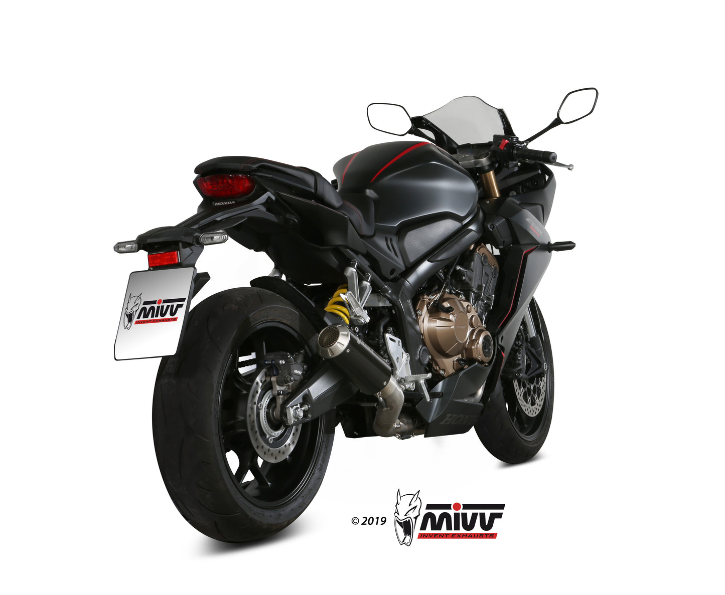 MIVV Full System 4x2x1, MK3 Black, Standard Exhaust For Honda CB 650 R 19-21, CBR 650 R 19-21